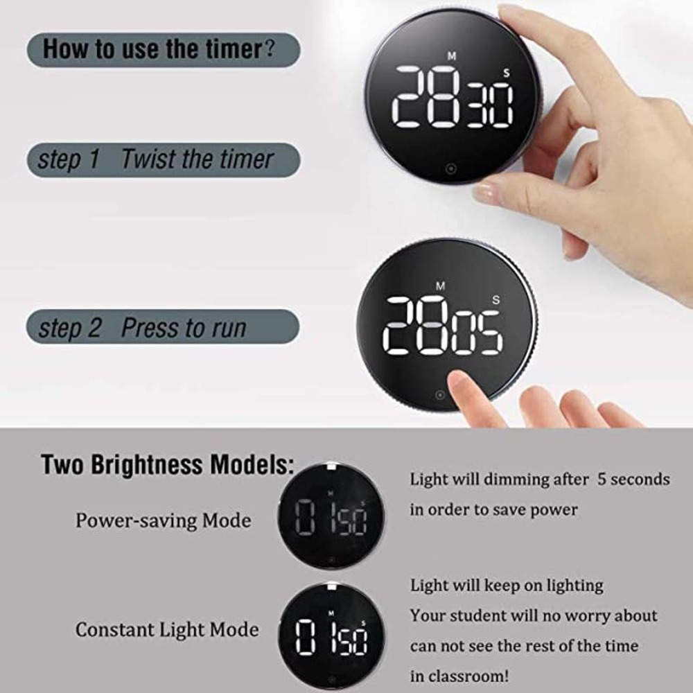 Smart Magnetic Countdown LED Digital Timer - Picture 3 of 7